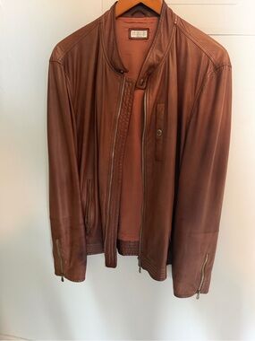 Brunello Cucinelli Men’s Leather Cafe Racer Jacket